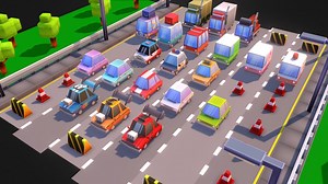 Cubee Cars - 3D model by Polygrade3D