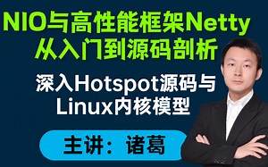 NIO与高性能框架Netty从入门到源码剖析全套系列教程，从0到1带你开发Netty高性能程序