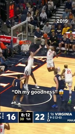 He got up for that slam 👏 #virginiacavaliers #accbasketball #collegebasketball