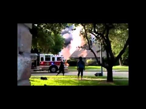 Residential House Fire Backdraft Explosion Pre-Arrival