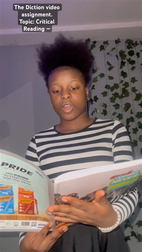 Instru Make a video of urself readin the above with the right diction and using the right intonation