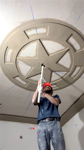 Star ⭐️ Design Making 😍Pop Ceiling Design star 🔥#popdesign #designer #art #facebook | Trendy Create