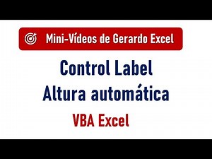 Label that automatically adjusts its height VBA Excel – Step by step