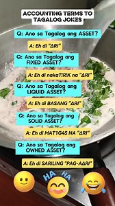 Pinoy Jokes | Accounting Terms to Tagalog JOKES hehehe #followerseveryonehighlights #joketimereels #highlightseveryonefollowers #followersreels #reelsjoke #jokelang #reelsjokes #fypchallenge #fypシ | Miss Oragon