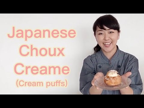 How to make Japanese Choux Cream(Cream puffs) Japanese Sweets outside of Japan !!