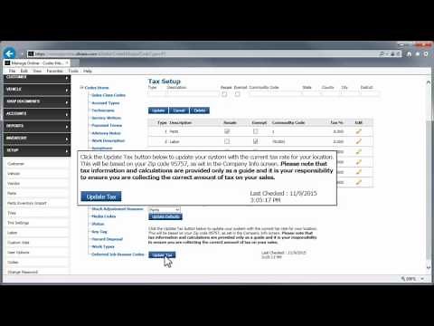 Manage Online Setup: Taxes, Labor, Company Info