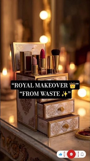 Don’t Throw Medicine Boxes! 😱 Make Royal Luxury Makeup Storage at Home ✨#crafttimewithmanisha