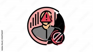 account blocked color icon animation