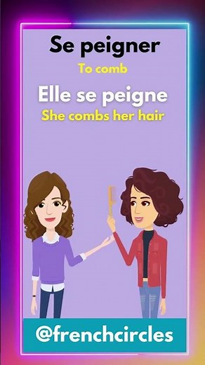 Se peigner au present - to comb #shortsfrenchconjugation #frenchconjugation