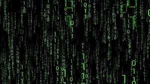 Green Binary Code - Falling Numbers - Matrix Effect