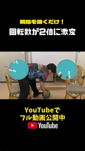 親指を抜くだけ！ 回転数が2倍に激変