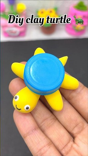 Making Clay turtle🐢for kids | How to make cute turtle #craft #kidsvideo #diy#viralshorts #trendi
