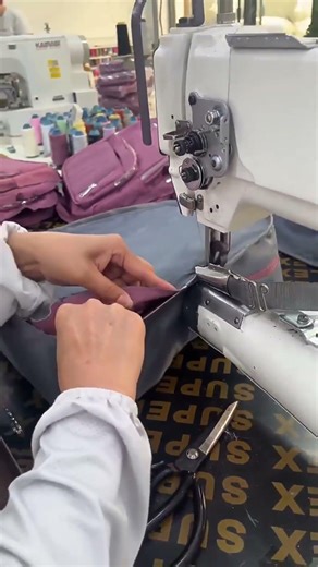 Bag Manufacturing Process | Factory Sewing Close-up