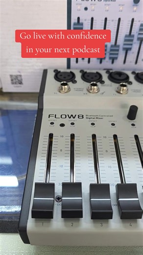 🎙️ Level Up Your Podcast with the Behringer FLOW 8 Meet the Behringer FLOW 8 — the ultra-compact digital mixer designed for podcasters, streamers, and content creators who demand professional sound without complicated setups. Whether you're recording interviews, livestreaming, or producing your next viral episode, the FLOW 8 gives you studio-quality control at your fingertips. 🔊 Crystal-Clear Sound, Effortless Control Premium MIDAS-designed mic preamps for warm, detailed vocals Ultra-low noise