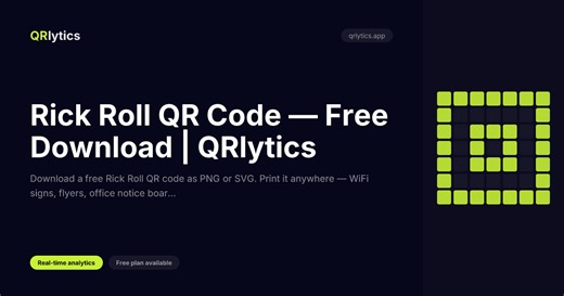 Rick Roll QR Code — Free Download | QRlytics