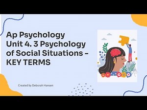 AP Psychology 2025 | Key Terms | Social Psychology and Personality 4.3 | Get a 5 on the AP exam!