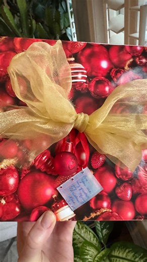 Pterri on Instagram: "I love to wrap presents. Picking out the paper, folding edges so none are raw, using double stick tape so none is visible, selecting a coordinating cloth ribbon…and adding baubles. This year my favorite bauble is shrinky dink love letters. 💌 #christmas #wrappingpresents #baubles #loveletter #shrinkydinks"