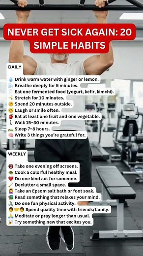 NEVER GET SICK AGAIN: 20 Simple Habits That Boost Your Health & Immunity Naturally #healthtips