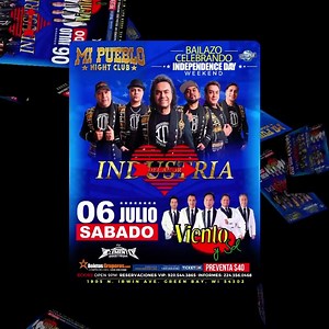 MI PUEBLO NIGHT CLUB NOS VEMOS ESTE 06 DE JULIO SUS AMIGOS DE INDUSTRIA DEL AMOR ❤️ El link 🔗 https://ticketon.com/event/industria-del-amor-viento-y-sol-green-bay-wi-2024-07-06-mikvjhr5w8jo | Industria Del Amor