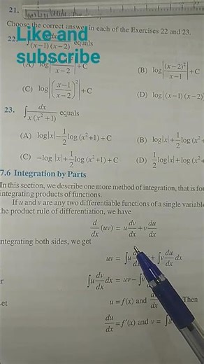 Integration by parts|Formula|👍.
