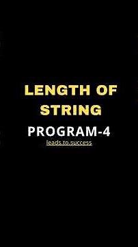 program to find the length of string using python programming #pythonlearning #strings #algorithm