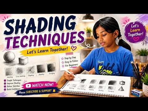 Basic Shading Techniques Every Beginner Artist Should Learn |Pencil Shading Tutorial | Art Lesson #2