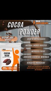 Did you know cocoa bean extract isn’t just delicious, it’s a powerhouse for your health? I’ve been using Bulk Supplements Cocoa Bean Powder, and let me tell you, it’s a game changer. Not only does it satisfy that chocolate craving without the sugar, but it also comes with legit benefits: Rich in antioxidants (especially flavonoids) to support heart health Mood booster thanks to natural compounds like theobromine and phenylethylamine May help improve blood flow and reduce inflammation Supports br