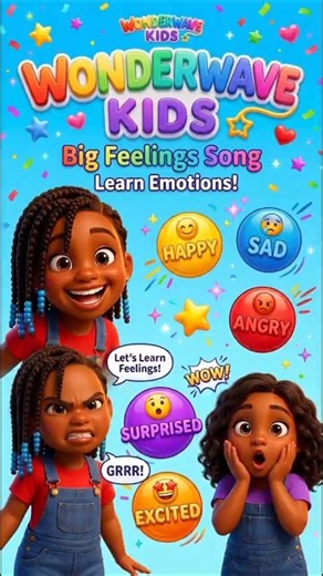 🌈 Big Feelings Song 😊 | Learn Emotions with Tajera & Mia | Wonderwave Kids