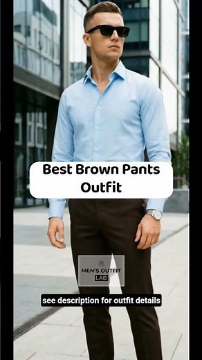 Best Brown Pants Outfit for Men | Smart Casual Style
