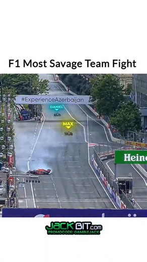 F1 Track Mode on Instagram: "💥 Red Bull Rivalry Erupts — Azerbaijan GP 2018 🏎️🔥 Baku. Tight city streets. High-speed straights. The tension was already thick within Red Bull Racing, and the 2018 Azerbaijan Grand Prix became the perfect storm. Daniel Ricciardo and Max Verstappen — teammates, rivals, both hungry for glory — went wheel-to-wheel in one of the most intense intra-team battles in modern F1 history. From the very first laps, sparks flew. Late braking maneuvers, millimeters apart thro
