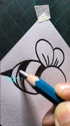 how to draw a cute bee