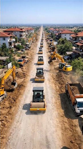Watch a Dirt Road Become a Modern Asphalt Boulevard