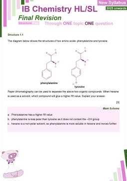 IB Chem SL/HL 2026: Final Revision (ONE topic ONE question) #ib #ibchemistry #chemistry #ib2026