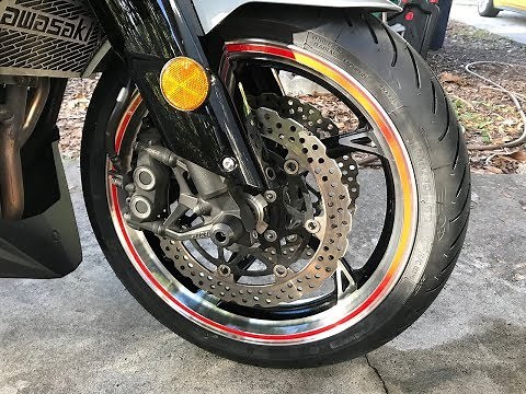 How to install motorcycle rim tape/stripe