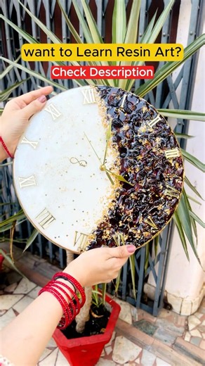 Beautiful Rose Preserved Resin Clock🌹| Resin Art India - Tulsi Resin