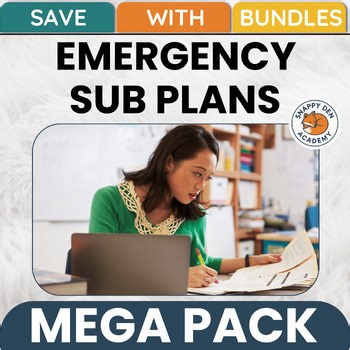Emergency Sub Plans ELA Activities - 12 Months NO PREP Substitute Teacher Binder