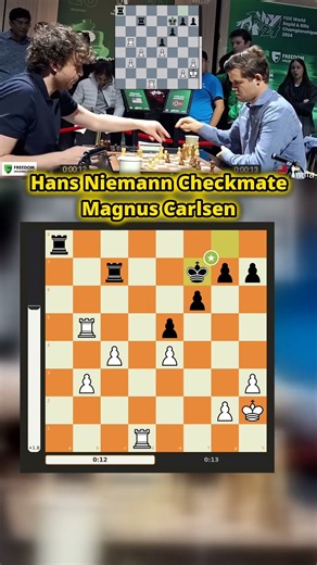 The Only time Hans Niemann CHECKMATE Magnus Carlsen