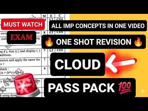CC ALL IMP CONCEPTS REVISION 2026 VTU💯🤩 | BCS601 CLOUD COMPUTING SUPERIMP PYQs | 22 Scheme #vtu #cse