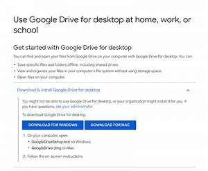 Organize using Google File Stream