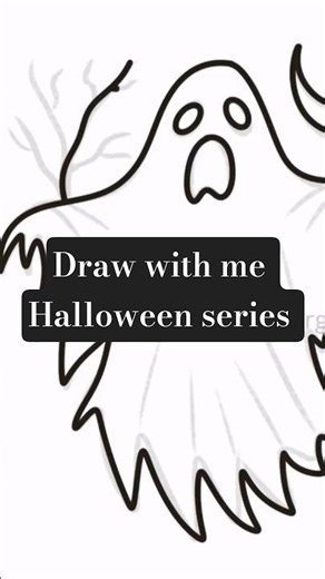 Halloween series Spooky Ghost drawings #ghost #drawingtutorial #halloween