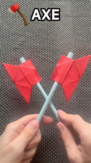 Easy Origami Axe 🪓 | How to Make a Paper Axe (Step-by-Step)