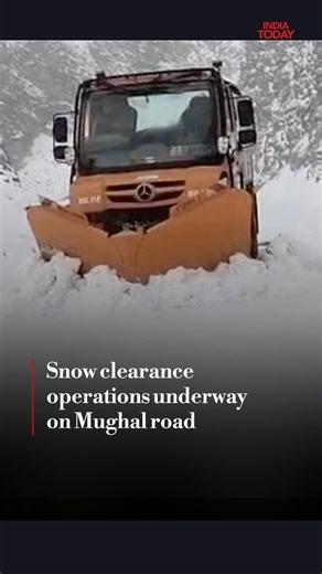India Today on Instagram: "Poonch: Mughal Road has been closed, and traffic has been suspended after Poonch received heavy snowfall. Snow clearance operations are underway. #JammuKashmir #Poonch #MughalRoad #Snow #ITReels"