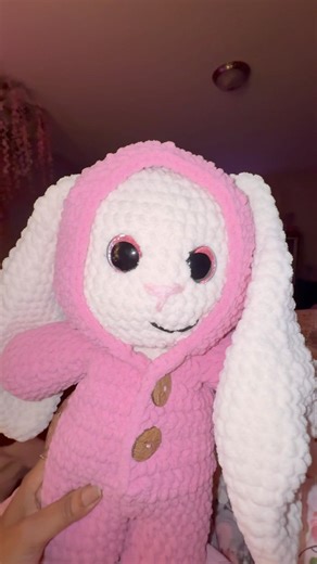 Crochet bunny in onesie