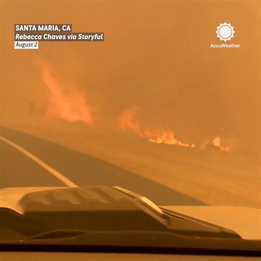 A California couple captured their terrifying drive through the Gifford Fire as it broke out over the weekend. The Gifford Fire has burned more than 65,000 acres in Santa Barbara and San Luis Obispo counties. | AccuWeather