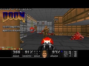 [PC] Doom - E2M3: Refinery -- Nightmare 100%