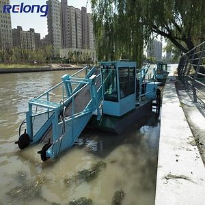 [Hot Item] Easy Operation Air-Cooled Engine Aquatic Weed Harvesting Machine with Weed Rake