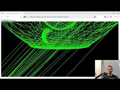 OBJ Wireframe Renderer (HTML5 Canvas) - Response to ‪@Tsoding‬'s Formula