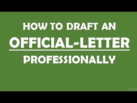 OFFICIAL LETTER - How to
