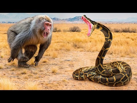 Monkeys vs. Pythons! Rare Animal Fights Filmed by Camera