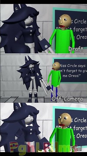 Miss Circle Greets Baldi Behind the Scenes! #baldisbasics #baldi #pghlfilms #animation
